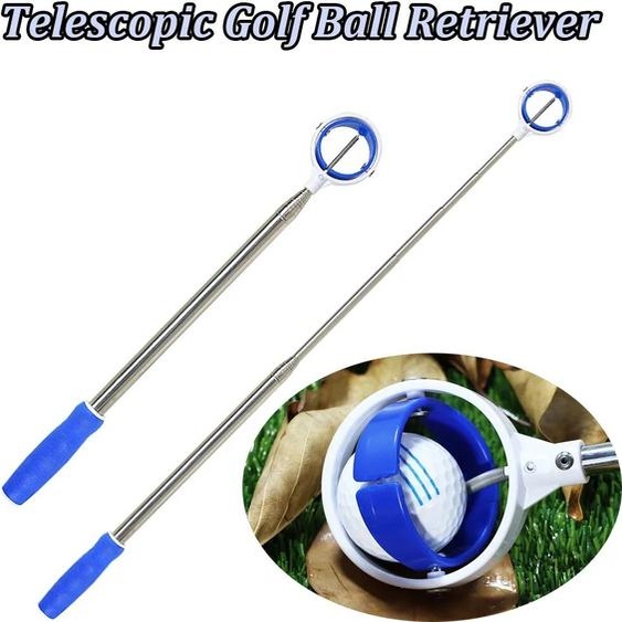 NONE Récupérateur de balle de Golf télescopique pour leau, 6/9/12 pieds, avec tête prête à libération à ressort, outil de récupération de balle en acier inoxydable de qualité supérieure