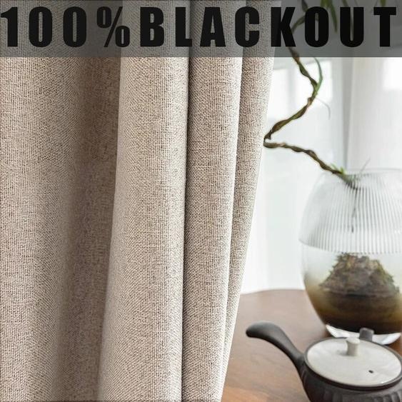 NONE Rideaux occultants 100% pour fenêtre de chambre à coucher, pour salon, stores isolés thermiques sur mesure, drap épais
