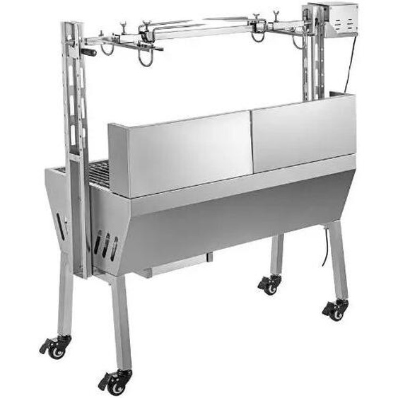 NONE Rôtissoire rotative 2 en 1 à charbon de bois pour barbecue, nouveau design