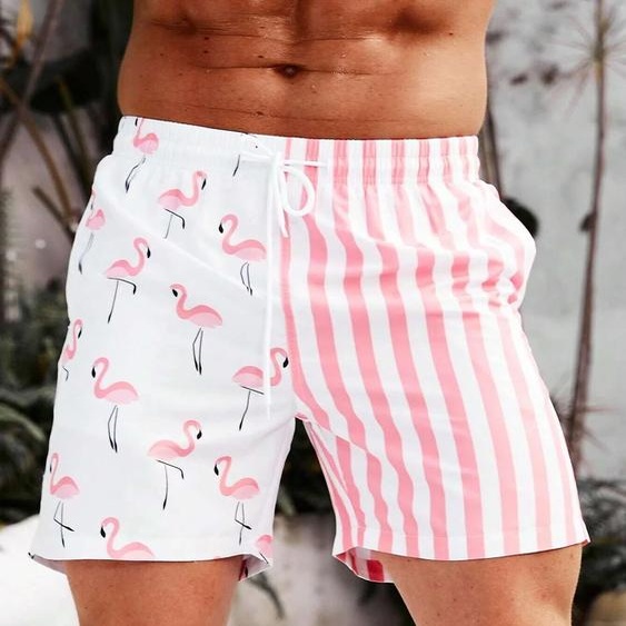 NONE Short de plage respirant pour homme, short de bain, taille élastique, impression 3D, nickel é, motifs hawaïens, Wstring de proximité, mode estivale