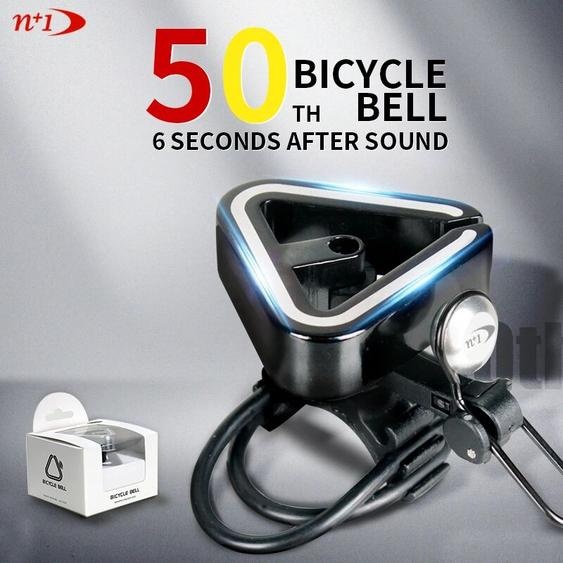 NONE Sonnette triangulaire classique en alliage daluminium pour vélo, son longue durée, 3 couleurs, convient aux vélos de route VTT, guidon 19.2-31.8mm, N + 1