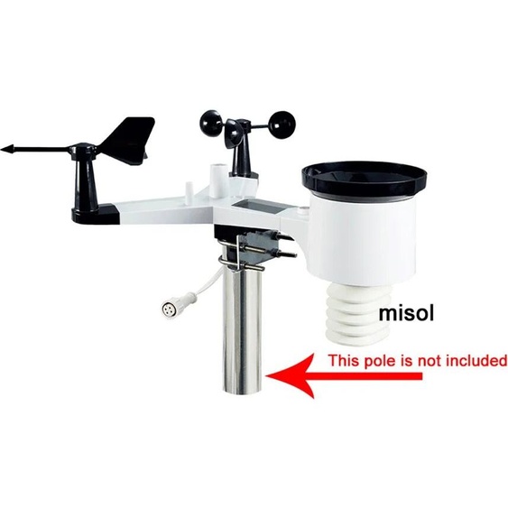 NONE Station météo misol avec port RS485, câble 4 fils, avec longueur de câble (10 mètres), WH65LP