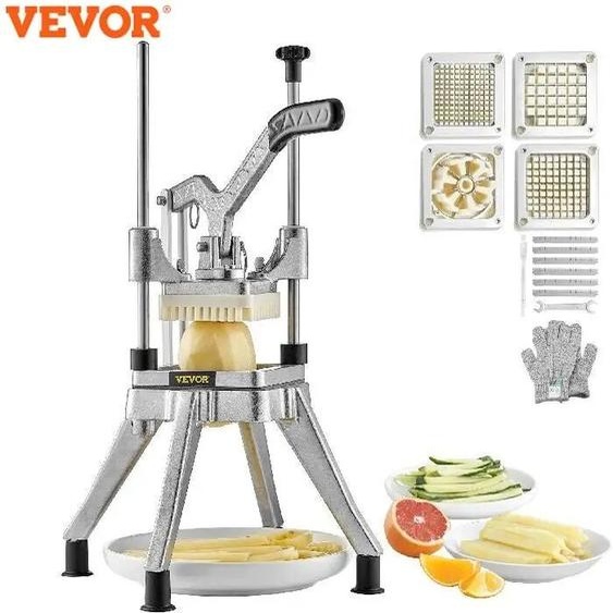 NONE SucceBuy Hachoir commercial avec 4 lames de rechange Hachoir à légumes commercial en acier inoxydable pour restaurants et cuisine à domicile