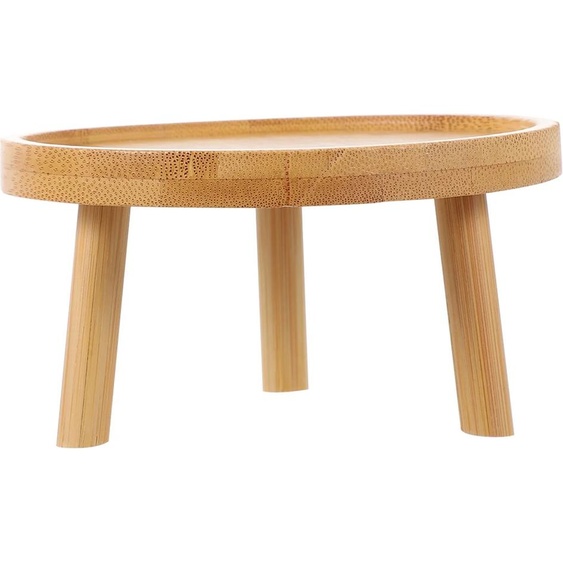 NONE Support décoratif rond en bois massif pour pots de fleurs, style vintage, pour jardin intérieur et balcon, finition lisse et moderne