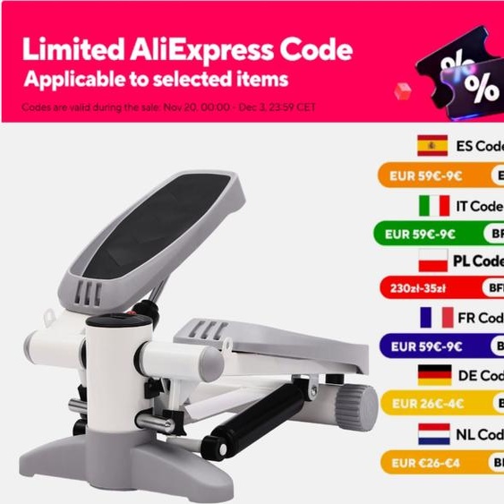 NONE Swing Stepper pour lentraînement à domicile, écran LCD multifonction, entraînement physique, invitation à lentraînement et aux bras, 150kg