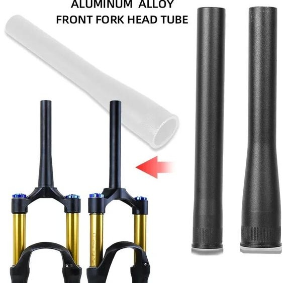 NONE TANKE – Tube de tête de fourche avant de vélo de montagne en alliage daluminium, Suspension avant pneumatique, tuyau de support conique droit, accessoires de cyclisme