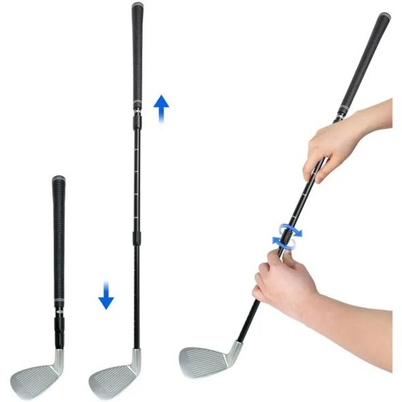 NONE Tige de coupe télescopique réglable pour Club de Golf, arbre en alliage daluminium, main gauche et droite, équipement de Golf à échelle claire