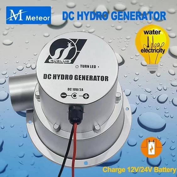 NONE Turbine à eau hydraulique sans balais, petit générateur hydroélectrique domestique extérieur, DC, aimant en continu, 36V, 18V, 100W, 50W
