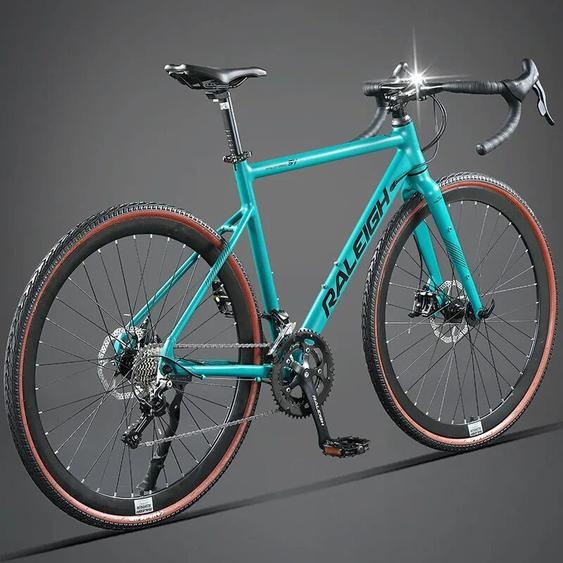 NONE Vélo de course de vélo de route de gravier en alliage daluminium, vélos de gravier 700c pour hommes femmes, 24/27/16/18 vitesses, frein à disque