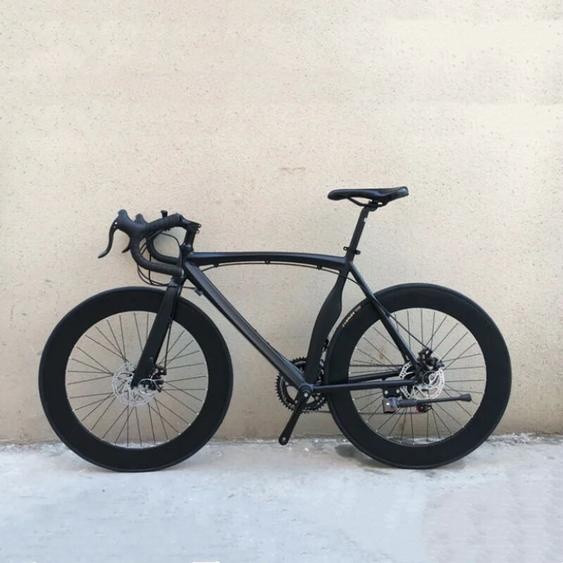 NONE Vélo de course en alliage daluminium pour homme et femme, double frein à disque, bicyclette de ville, 14/16/18/20 vitesses, 48/53cm, 700c