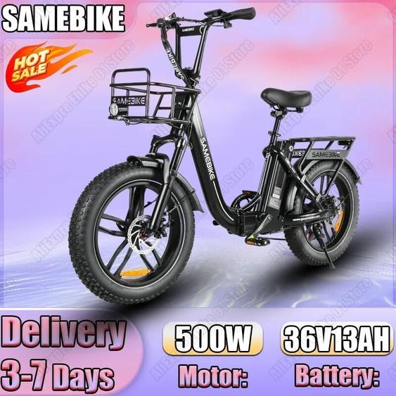 NONE Vélo électrique pliable pour homme et femme, Ebike, 500W, batterie Hur13AH, montagne de neige adulte, 20 pouces, fatopathie