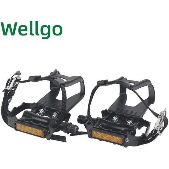 NONE Wellgo M248 vélo pédale antidérapante vtt pédales de vélo de route en alliage daluminium roulement pédale avec bouche de chien pièces de vélo de montagne