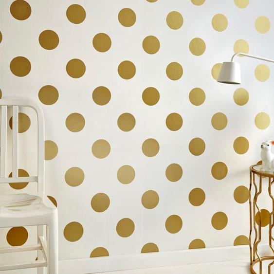 Noordwand Kids at Home Papier peint Dotty Gold Blanc et doré 100105