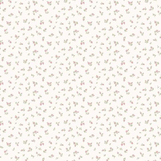 Noordwand Papier peint Blooming Garden 6 Little Roses Blanc et rose