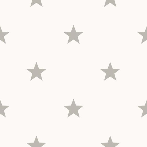 Noordwand Papier peint Friends&Coffee Little Stars Gris clair et blanc