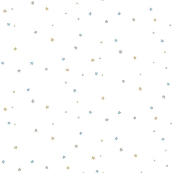 Noordwand Papier peint Mondo baby Little Stars Bleu et blanc