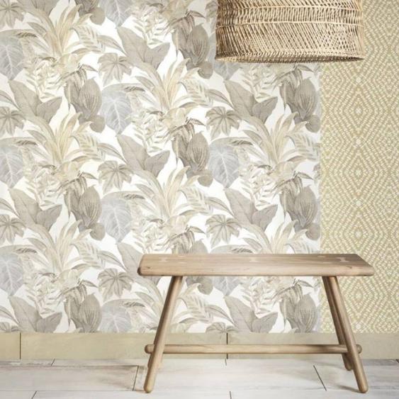 Noordwand Topchic Papier peint Big Leaves Beige