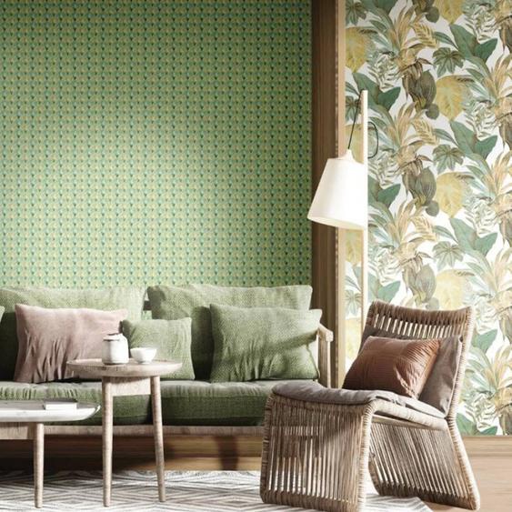 Noordwand Topchic Papier peint Big Leaves Vert et beige