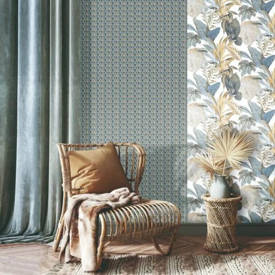 Noordwand Topchic Papier peint Fans Bleu