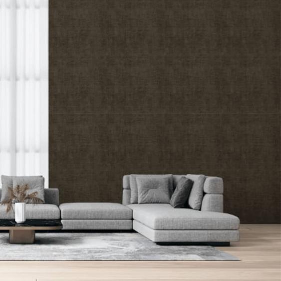 Noordwand Zero Papier peint Faux Uni Linen Marron