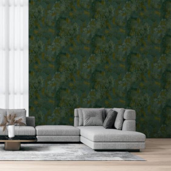 Noordwand Zero Papier peint Plastered Wall Vert