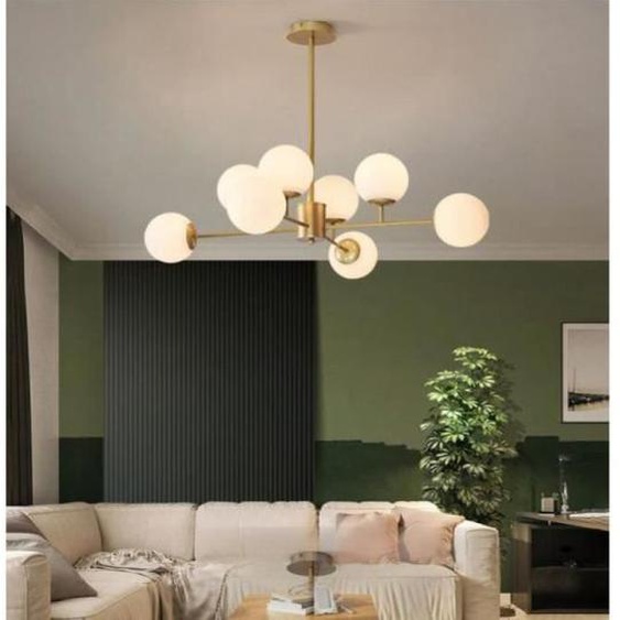 Nordic LED Lustre Salle À Manger Cuisine Or Moderne Boule Plafonnier Suspension Lampe Dans Le Hall Loft Maison Luminaire