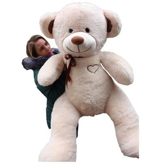 Nounours en peluche énorme Teddy Bear 75+85 crème-marron