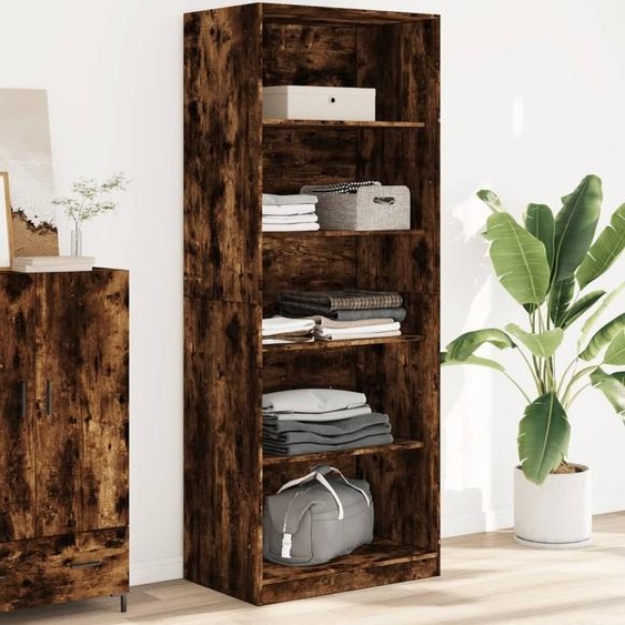 Nouveau 2025 - Armoire chêne fumé 80x50x200 cm Holzwerkstoffs - Armoires C22707