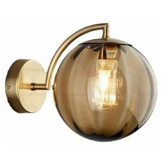 --Nouvelle applique murale nordique moderne 15CM applique murale boule de verre ambre luminaire support en métal applique murale