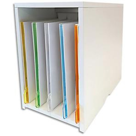 NOVACLASS Module à poser en stratifié 19mm avec 5 chemises coloris assortis. Coloris Blanc