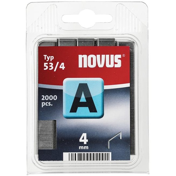 Novus® 042-0354 Agrafe à fil fin A type 53/4 - galvanisé, 2000 pièces