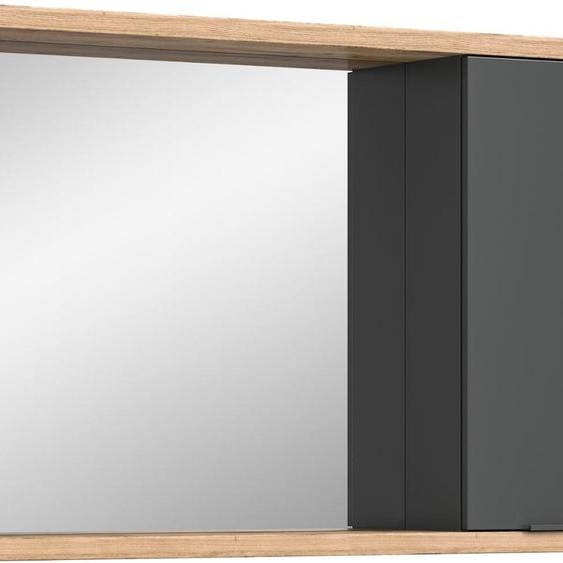 Nuaro armoir de salle de bain avec miroir 1 porte gris.