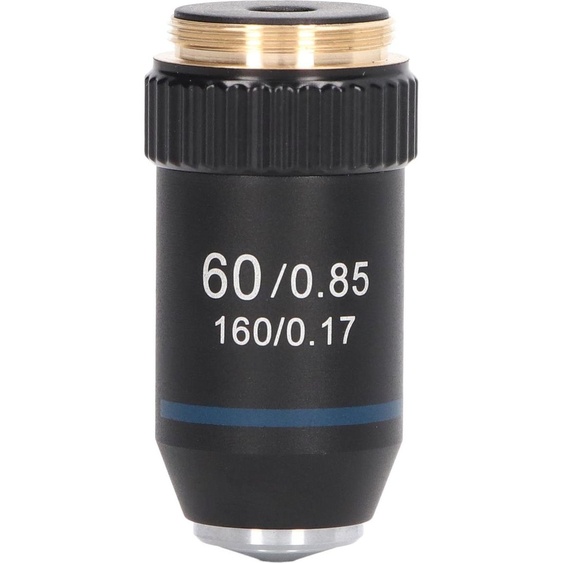 Objectif achromatique en laiton 60X pour microscope de biologie Interface de laboratoire 20.2mm