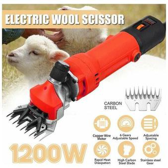 Odipie - Tondeuse électrique pour moutons, 850 w 6 vitesses professionnelles réglables et résistantes pour chèvre, lama, cheval, animal de ferme,