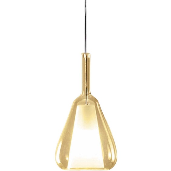 Ofelia S/11 Suspension Ambre Transparent - Verre Borosilicate E27, Câble 3M, Design Elégant Et Chaleureux Gea Luce