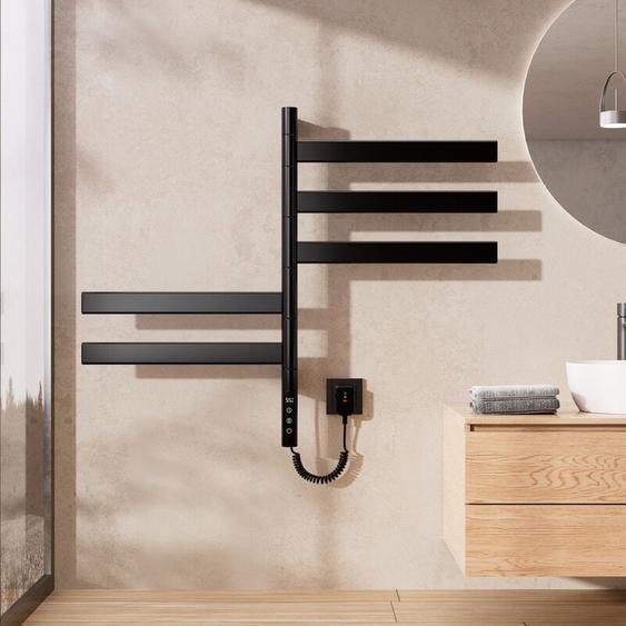 Sèche-Serviettes Électrique 675×450 mm,Rotation 180° Chauffe Serviette Salle de Bain,sèche Serviette Intelligent à température constante