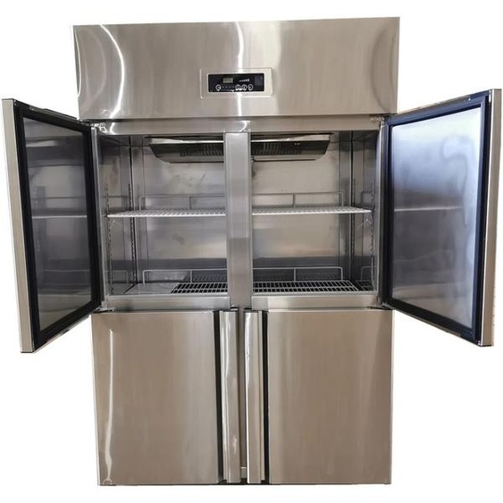 OIMG Réfrigérateur vertical à quatre portes pour hôtel commercial, usage domestique, congélateur à 4 portes, refroidisseur en acier inoxydable, prix dans Hyderabad