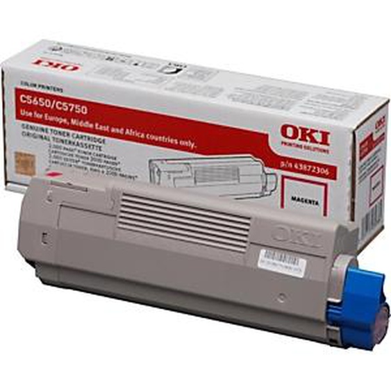 OKI Toner original, 43872306, magenta