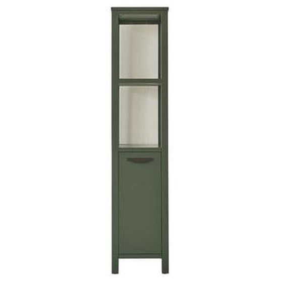 OLIVIA  Colonne de salle de bain verte en bois dacacia
