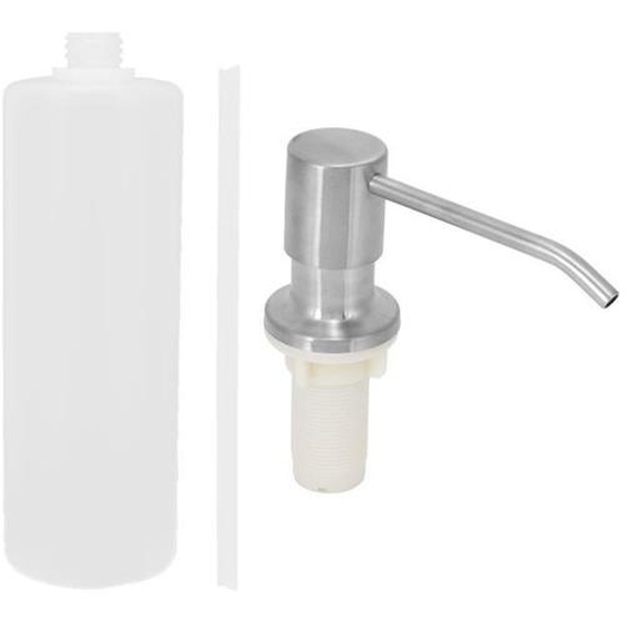 OMABETA Bouteille de savon Distributeur de Savon Récipient à Savon Liquide en Acier Inoxydable pour Évier Cuisine Salle deco bain