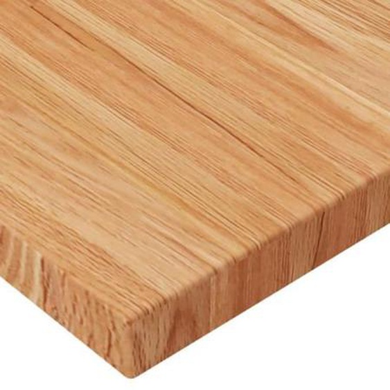 Comptoir de salle de bain - OMABETA - Marron clair - 100x50x2,5cm - Bois massif - Finition vernie