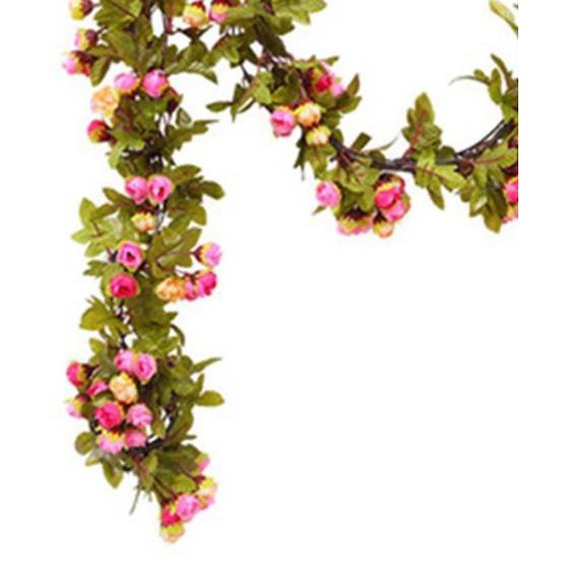 OMABETA guide de suspension de roses artificielles Guirlande de feuillage de Roses artificielles, Guide deco fleur-plante Rose