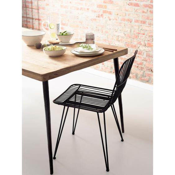 Ombra - Lot de 2 chaises design en métal - Couleur - Noir