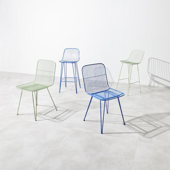 Ombra - Lot de 2 chaises design en métal - Couleur - Vert