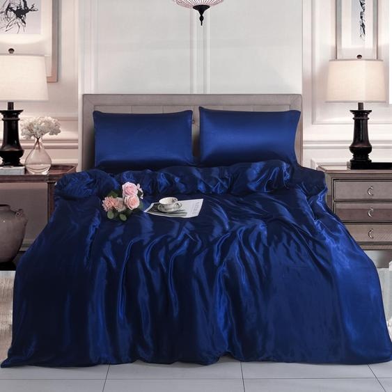 Omgoods - Ensemble de couette en satin avec taies doreiller - Ensemble de literie de luxe