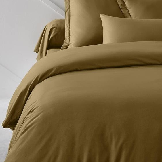 Omgoods - Housse de couette pour lit double, 220 x 240 cm - 100% coton, couleur bronze