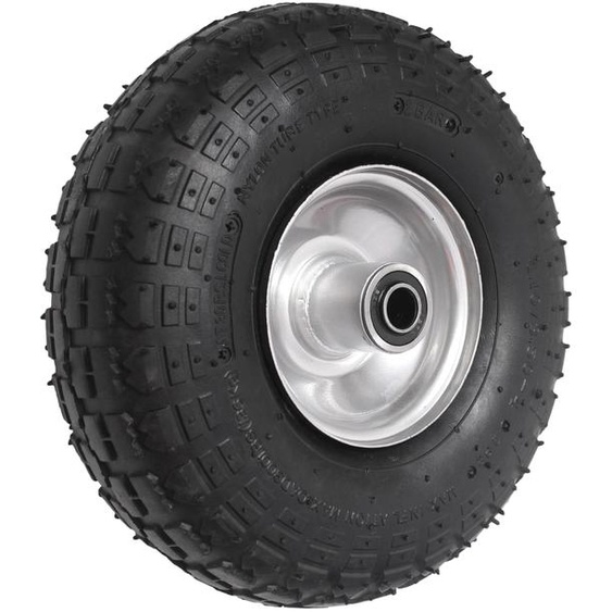Omgoods - Roue en acier pneumatique de 25,4 cm (10 pouces) pour brouette et chariot - Capacité de 100 kg