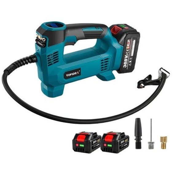 Onevan - Gonfleur sans fil 18V compresseur avec 3 soupapes - Avec 2 batterie et 1 chargeur