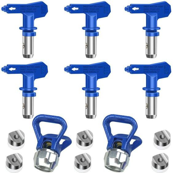 Ontway - Lot de 6 buses de pulvérisation réversibles sans air, pistolets à peinture sans air, pièces de pulvérisation pour maisons, bâtiments,