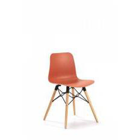 Orange Lot de 4 chaises de table HITA Orange  - Polypropylène - 0